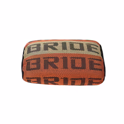 JDM Style BRIDE Soft Car Pillow Seat Support Decor Headrest Backrest Seat - Yellow Orange
