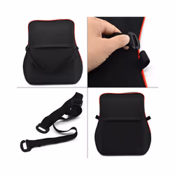 Car Headrest Neck Lumbar Support Pillow Cushion with Adjustable Strap - 2