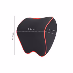 Car Headrest Pillow Neck Memory Lumbar Support Cotton Breathable Auto - White line