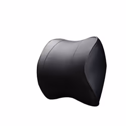 Car Headrest Pillow Pu Leather Memory Foam Comfortable Neck Pillows Support - Black neck pillow