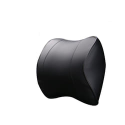 Car Headrest Pillow Pu Leather  Memory Foam Comfortable Neck Pillows Support - Black neck pillow