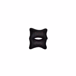 2Pcs PU Leather Knitted Car Pillows Headrest Neck Rest Cushion Support - Lattice-Black 2X