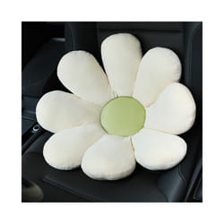 Cute Flower Car Neck Pillow Cushion Soft Car Headrest Waist Pillow Safety - Beige waist