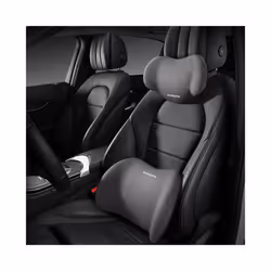 Memory Cotton Car Neck Headrest Pillow Car Accessories Cushion Auto Seat - black pillow