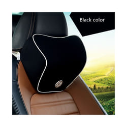 Car Cushion Car Headrest  Neck Pillow Lumbar pillow Seat Support Waist - black neck 1pc