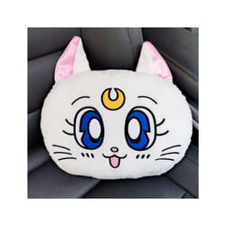 Cartoon Car Headrest Pillow Cute Car Luna Cat Head Plush Neck Pillow Car - 12