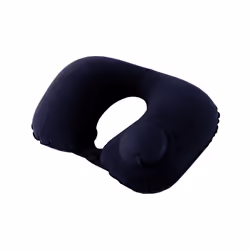 U-Shape Inflatable Travel Pillow Neck Pillow Car Head Rest Air Pillows - Dark Blue