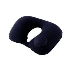U-Shape Inflatable Travel Pillow Neck Pillow Car Head Rest Air Pillows - Dark Blue