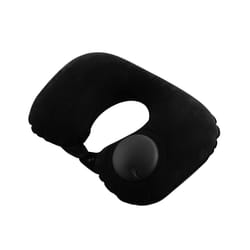 U-Shape Inflatable Travel Pillow Neck Pillow Car Head Rest Air Pillows - Black