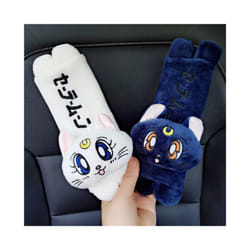 Cartoon Car Headrest Pillow Cute Car Luna Cat Head Plush Neck Pillow Car - 8