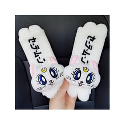 Cartoon Car Headrest Pillow Cute Car Luna Cat Head Plush Neck Pillow Car - 7