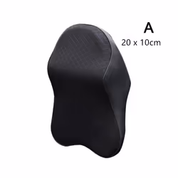 Universal Car Neck Pillows PVC Leather Breathable Mesh Auto Cushion Rest - black 20 x 10cm