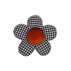 Car Pillow Set Thousand Bird Lattice Flower Headrest Cover Creative Cotton - Headrest Orange