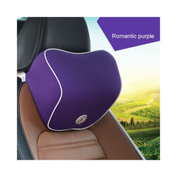 Car Cushion Car Headrest  Neck Pillow Lumbar pillow Seat Support Waist - purple neck 1pc