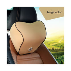 Car Cushion Car Headrest  Neck Pillow Lumbar pillow Seat Support Waist - beige neck 1pc