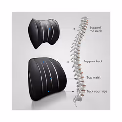 Car Headrest Pillow Car Lumbar Support Pillow Breathable Memory Foam Neck - 1pcs black neck