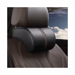 Car Neck Headrest Pillow PU Leather Neck Rest Cushion Auto Seat Head Neck - Beige