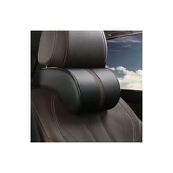 Car Neck Headrest Pillow PU Leather Neck Rest Cushion Auto Seat Head Neck - Black