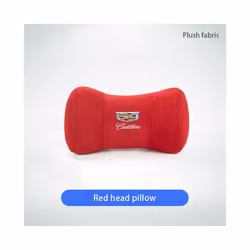 Car Neck Pillow Protector Auto Logo Seat Headrest For Cadillac CTS ATS - FMP-Red