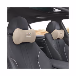 Car Neck Pillow Protector Auto Logo Seat Headrest For Cadillac CTS ATS - FMP-Red