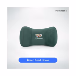 Car Neck Pillow Protector Auto Logo Seat Headrest For Cadillac CTS ATS - FMP-Green