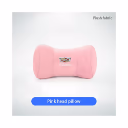 Car Neck Pillow Protector Auto Logo Seat Headrest For Cadillac CTS ATS - FMP-Pink