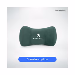 Car Neck Pillow Protector Auto Logo Seat Headrest For Peugeot 206 307 - FMP-Green