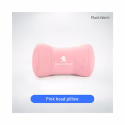 Car Neck Pillow Protector Auto Logo Seat Headrest For Peugeot 206 307 - FMP-Pink