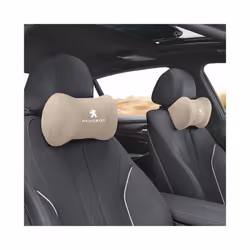 Car Neck Pillow Protector Auto Logo Seat Headrest For Peugeot 206 307 - FMP-Beige