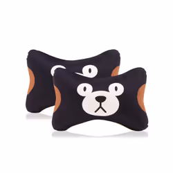 2pcs/Set Cartoon Car Headrest Neck Pillow Cushion Cute Universal Car Pillow - 2