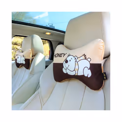 2pcs/Set Cartoon Car Headrest Neck Pillow Cushion Cute Universal Car Pillow - 1