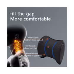 Car Neck Headrest Pillow Cushion Auto Seat Head Support Protector Automobiles - 1pcs black neck