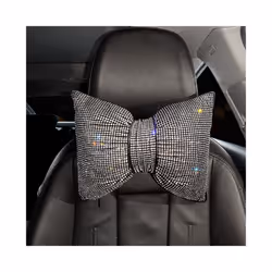Colorful Rhinestones Full Diamond Bowknot Fashion Sparking Car Interior - White neck
