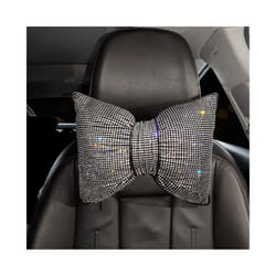 Colorful Rhinestones Full Diamond Bowknot Fashion Sparking Car Interior - White neck