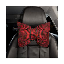 Colorful Rhinestones Full Diamond Bowknot Fashion Sparking Car Interior - Red neck