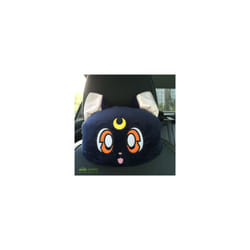 Plush kitty Car Pillows Luna Cat Seat Neck Support Car Headrest Pillow - 1 pillow blue
