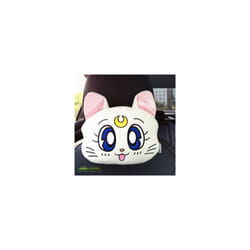 Plush kitty Car Pillows Luna Cat Seat Neck Support Car Headrest Pillow - 1 pillow white