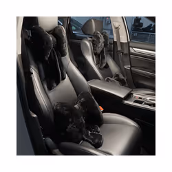 New Bowknot Car Headrest Pillow Lovely Auto Seat Head Support Neck Protector - Black-Waist