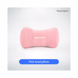 Car Neck Pillow Protector Auto Logo Seat Headrest For Mercedes Benz AMG - FMP-Pink