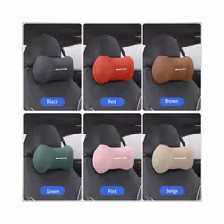 Car Neck Pillow Protector Auto Logo Seat Headrest For Mercedes Benz AMG - FMP-Red