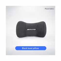 Car Neck Pillow Protector Auto Logo Seat Headrest For Mercedes Benz AMG - FMP-Black