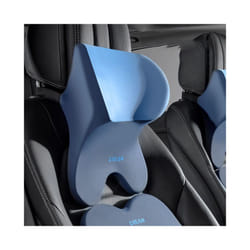 Car Lumbar Support Headrest Neck Pillow Universal Soft Neck Cushion Auto - Blue-Headrest