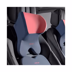 Car Lumbar Support Headrest Neck Pillow Universal Soft Neck Cushion Auto - Pink-Headrest