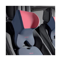 Car Lumbar Support Headrest Neck Pillow Universal Soft Neck Cushion Auto - Pink-Headrest
