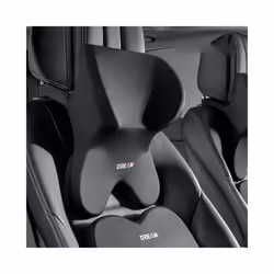 Car Lumbar Support Headrest Neck Pillow Universal Soft Neck Cushion Auto - Black-Headrest