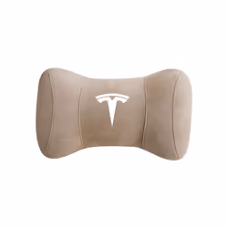 Tesla Car Neck Pillow For Model S X 3 Y 2022 Accessories Car Headrest - Beige