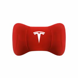 Tesla Car Neck Pillow For Model S X 3 Y 2022 Accessories Car Headrest - Red