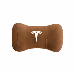 Tesla Car Neck Pillow For Model S X 3 Y 2022 Accessories Car Headrest - Brown
