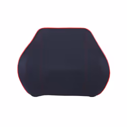 Car Seat Head Neck Rest Massage Auto Pillow Space Memory Neck Headrest - PU Black red Back