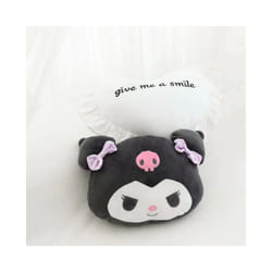 Cute Car Pillow Baby Car Headrest Neck Pillow Cartoon Black Devil Plush - headrest A